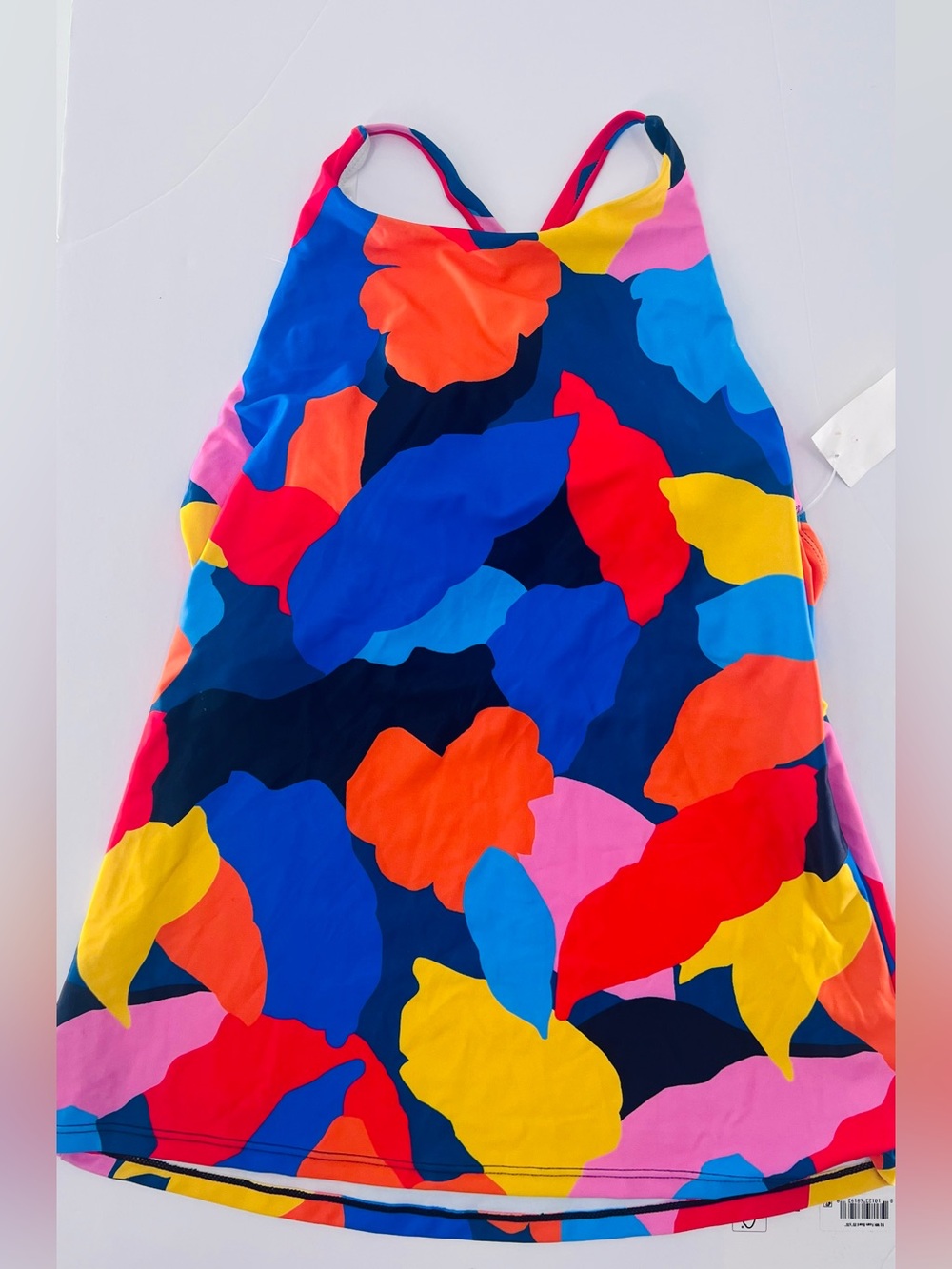 Nautica tankini top vibrant inkblot print adjustable straps removable cups new